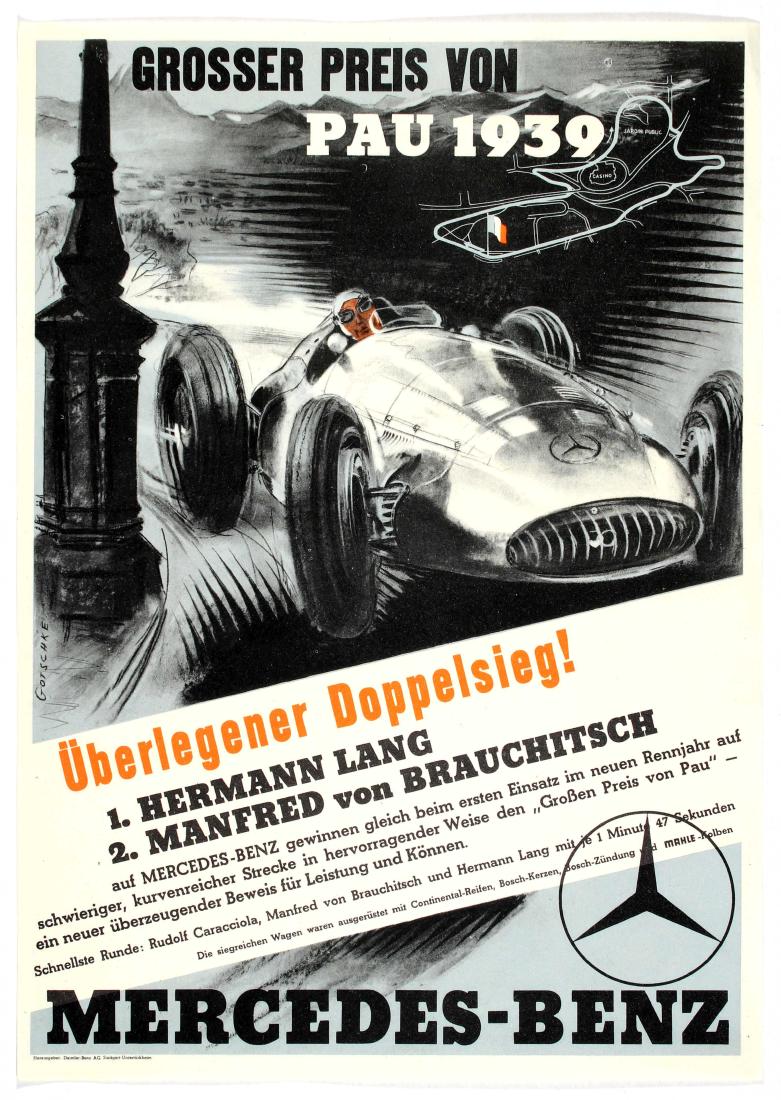 German Mercedes BenzCar Racing Championship 1939 Poster